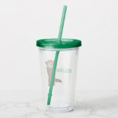 Niedliche Red Panda Custom Message Personalisiert Acryltrinkbecher (Rückseite)