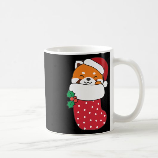 Niedliche Red Pandas zu Weihnachten Strümpfe für C Kaffeetasse (Rechts)