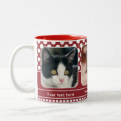 Niedliche Red Personalisiert Cat Foto Tasse (Links)