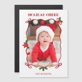 Niedliche Red Ribbons und Bows 1 Foto Magnetkarte (Vorne/Hinten)