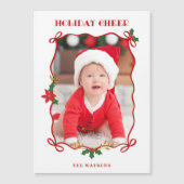 Niedliche Red Ribbons und Bows 1 Foto Magnetkarte (Vorderseite)