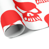 Niedliche Red Skulls Halloween-Geschenke Geschenkpapier (Rolleneckpunkt)