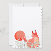 Niedliche Red Squirrel Wildblume Gender Baby Dusch Einladung (Rückseite)