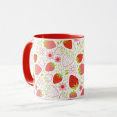 Niedliche Red Strawberry Pattern Tasse (Vorderseite Links)