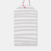 Niedliche Red Stripes Girl Hund Schneemann Weihnac Geschenkanhänger (Rückseite)