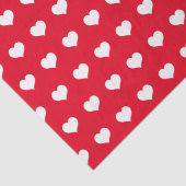 Niedliche Red White Heart Valentinstag Pattern Lie Seidenpapier (Detail)