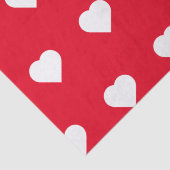 Niedliche Red White Heart Valentinstag Pattern Lie Seidenpapier (Detail)