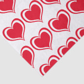 Niedliche Red White Heart Valentinstag Pattern Lie Seidenpapier (Detail)
