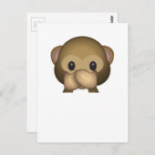 Niedliche Rede kein böser Affe Emoji Postkarte (Vorne/Hinten)
