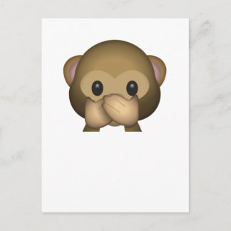 Niedliche Rede kein böser Affe Emoji Postkarte