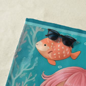 Niedliche Redhead Mermaid Kids Strandtuch (Beispiel)