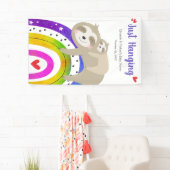 Niedliche Regenbogen Babydusche Fun Modern Boho Banner (Insitu)
