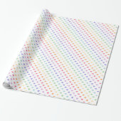 Niedliche Regenbogen-Herzen Geschenkpapier (Ungerollt)