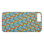 Niedliche Regenbogen-Hörer über den Pattern Case-Mate iPhone Hülle (Rückseite (Horizontal))