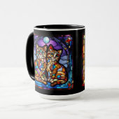 Niedliche Regenbogen-Kätzchen-Dekorative Tasse (Vorderseite Links)