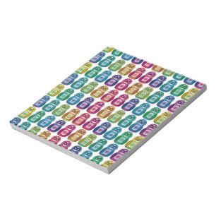 Niedliche Regenbogen Matryoshka Eulen Notizblock