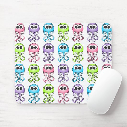 Niedliche Regenbogen-Quallen Mousepad (Mit Mouse)