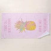 Niedliche Regenbogen-u. Goldananas ist- eine Strandtuch (Vorderseite)