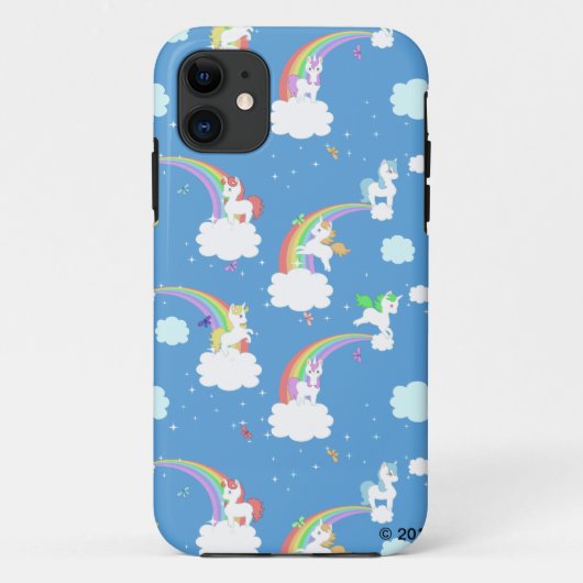 Niedliche Regenbogen und Unicorns Case-Mate iPhone Hülle (Rückseite)