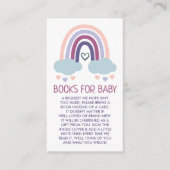 Niedliche Regenbogenbücher für die Babyverpackungs Begleitkarte (Vorderseite)