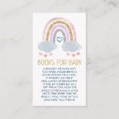 Niedliche Regenbogenbücher für die Babyverpackungs Begleitkarte (Vorderseite)