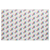 Niedliche Regenbogenfantasy Einhorn Personalisiert Stoff (Yard (91,4 cm))