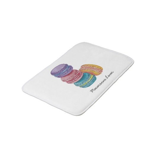 Niedliche Regenbogenfarben Badematte (Schrägansicht)