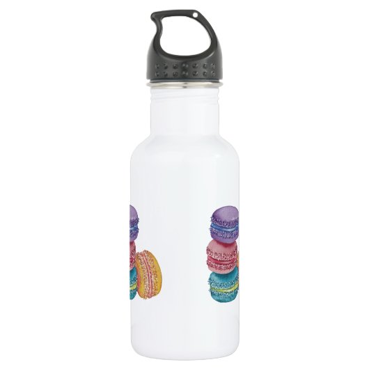 Niedliche Regenbogenfarben Edelstahlflasche (Rückseite)
