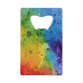 Niedliche Regenbogenfarben Geldkarten Flaschenöffner (Rückseite)
