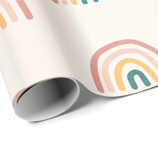 Niedliche Regenbogenfarben Geschenkpapier (Rolleneckpunkt)