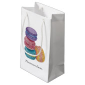 Niedliche Regenbogenfarben Kleine Geschenktüte (Rückseite Schrägansicht)
