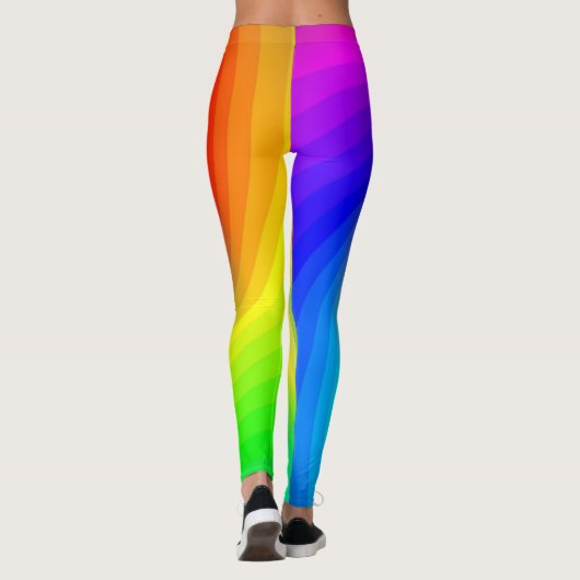 Niedliche Regenbogenfarben Leggings (Rückseite)