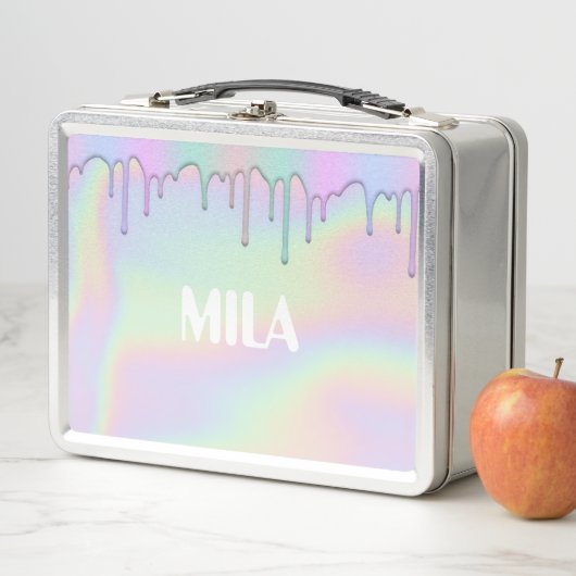 Niedliche Regenbogenfarben Metall Brotdose (Beispiel)