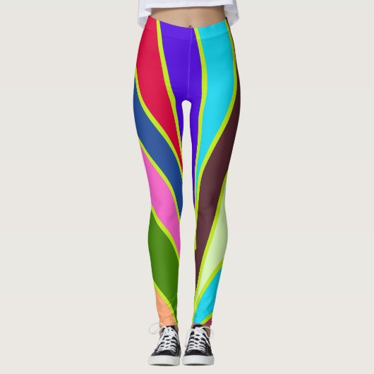 Niedliche Regenbogenfarben "Ratti_Creative_Arts" Leggings (Vorderseite)