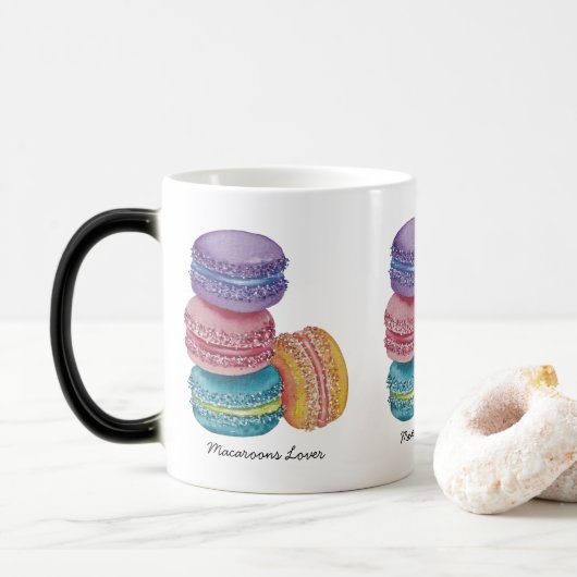 Niedliche Regenbogenfarben Verwandlungstasse (Mit Donut)