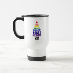 Niedliche Regenbogenfarben Weihnachtsbaum hinzufüg Reisebecher
