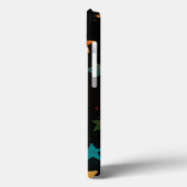 Niedliche Regenbogenfarbene Sterne Galaxy Schwarze Case-Mate iPhone Hülle (Rückseite / Links)