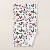 Niedliche Regenbogenfederung Butterfly Design Badhandtuch Set (Handtuch)