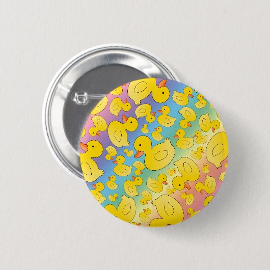 Niedliche Regenbogengummienten Button (Vorne & Hinten)