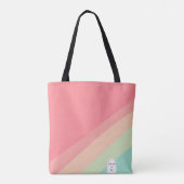 Niedliche Regenbogenhaut in Rosa, Orange und Grün Tasche (Rückseite)