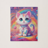 Niedliche Regenbogenkatze Puzzle (Vertikal)