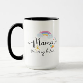 Niedliche Regenbogenmama Du bist mein Tag der Best Tasse