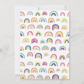Niedliche Regenbogennotecard Mitteilungskarte (Rückseite)