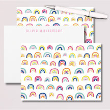 Niedliche Regenbogennotecard