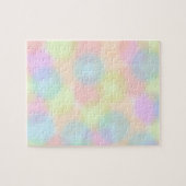 Niedliche Regenbogenpastel Polka dot Pattern Puzzle (Horizontal)