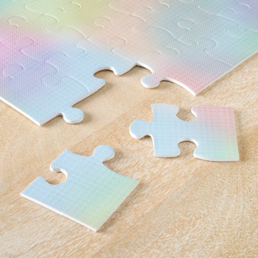 Niedliche Regenbogenpastel Polka dot Pattern Puzzle (Seite)