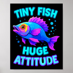 Niedliche Regenbogenskala Fisch Kawaii Cartoon Oze Poster