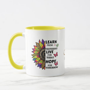 Niedliche Regenbogensonnenblume Inspirier Zitate N Tasse