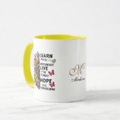 Niedliche Regenbogensonnenblume Inspirier Zitate N Tasse (Vorderseite Links)