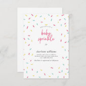 Niedliche Regenbogensprinkles Baby Sprinkle Dusche Einladung (Vorne/Hinten)